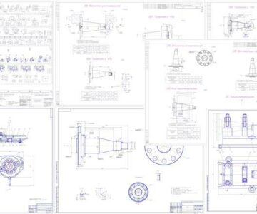 Чертеж Дипломный проект на тему: "Проект участка механического цеха по обработке деталей зерноуборочного комбайна КЗК-10К «Полесье» с разработкой технологического процесса механической обработки детали ось КЗК-10-0109623 и базы данных для расчета вспомогательного времени на контрольные операции в механообрабатывющем производстве "