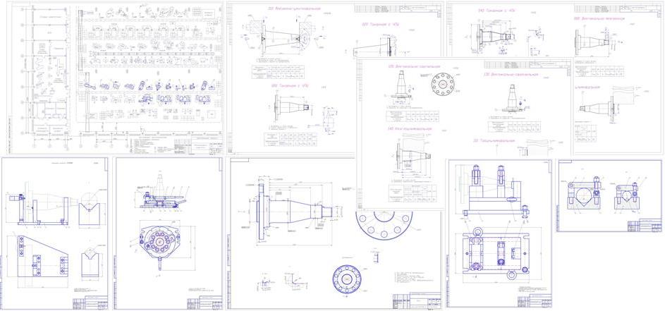 Чертеж Дипломный проект на тему: "Проект участка механического цеха по обработке деталей зерноуборочного комбайна КЗК-10К «Полесье» с разработкой технологического процесса механической обработки детали ось КЗК-10-0109623 и базы данных для расчета вспомогательного времени на контрольные операции в механообрабатывющем производстве "