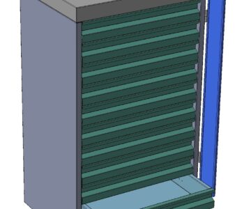 3D модель Шкаф-драйвер металлический 740-580-1300