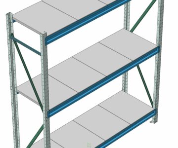 3D модель Стеллаж с усиленными полками 2000-600-2300