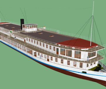 3D модель Теплоход типа "Военмор Ворошилов" 1933 г.  v2