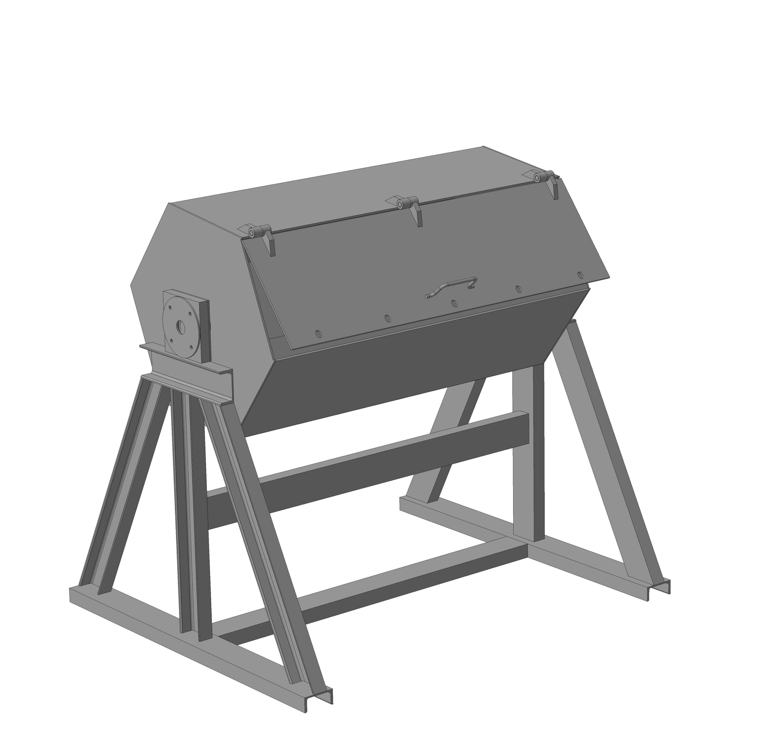 3D модель Станок галтовочный (СГБ 700х1200)