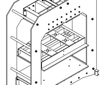 3D модель Пресс гидравлический (Рама)
