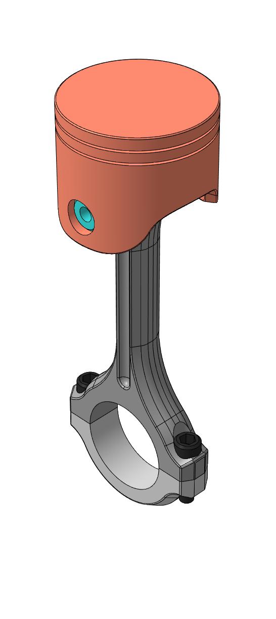 3D модель Поршень с шатуном