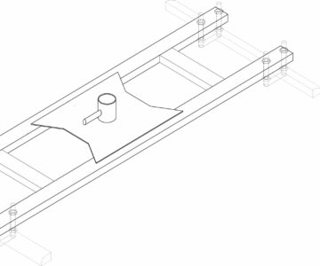 3D модель Кронштейн для установки на крышу автомобиля антены