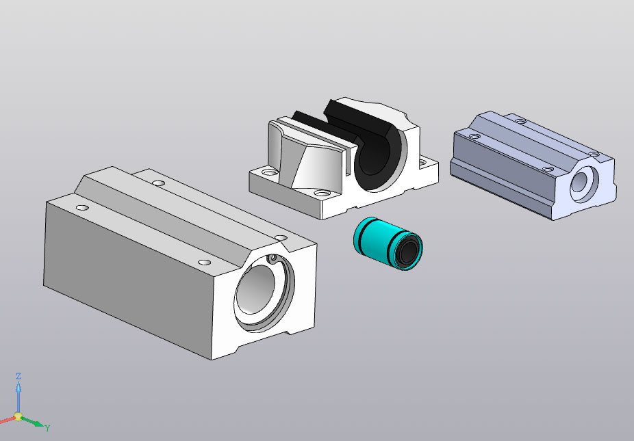 3D модель Линейные подшипники для сборки станков