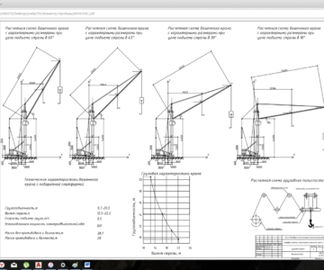Чертеж Выбор и расчет башенного крана