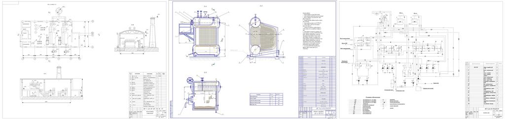 Чертеж Котельные установки промышленных предприятий (ДЕ)