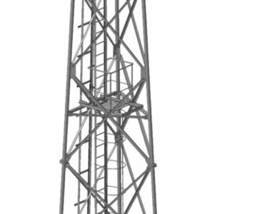 3D модель Вышка сотовой связи 30 метров (трехгранная)