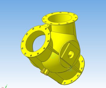 3D модель Корпус двухстороннего распределительного клапана