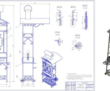 3D модель Мангал кованный МКТ-4а