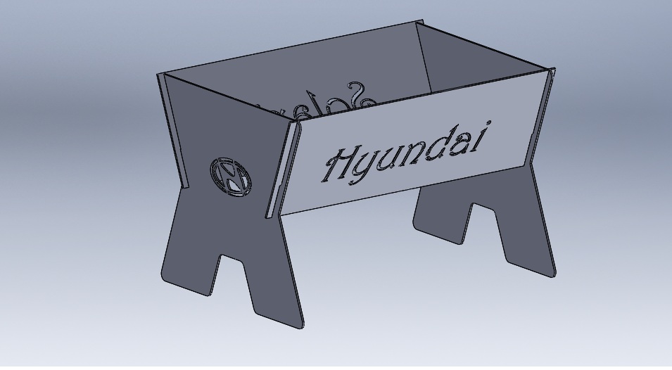 3D модель Мангал Hyndai Solaris