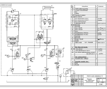 Чертеж Разработка объемного гидропривода машины  - время работы 7 с