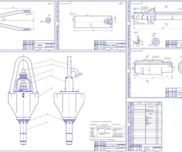 Чертеж Вертлюг буровой установки ШВ14-160М