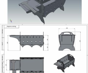 3D модель Мангал разборный для лазерной резки