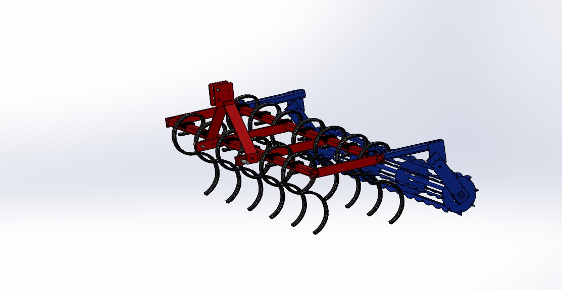 3D модель Культиватор навесной шириной захвата 2.3