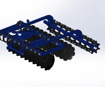 3D модель Дисковая борона шириной захвата 2.7 метра