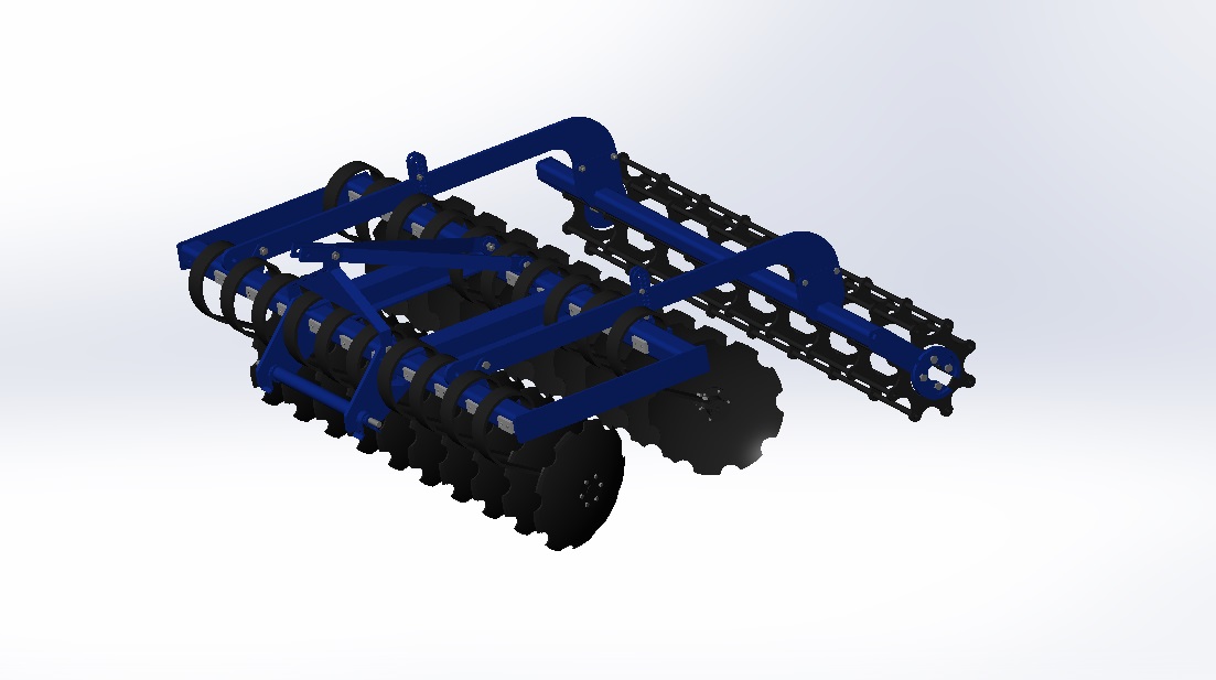 3D модель Дисковая борона шириной захвата 2.7 метра