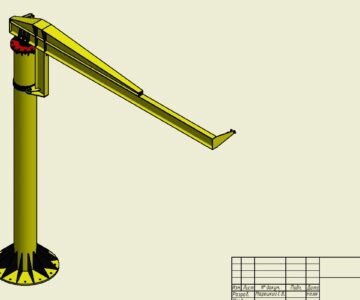 3D модель Консольный кран Q=3,2 т