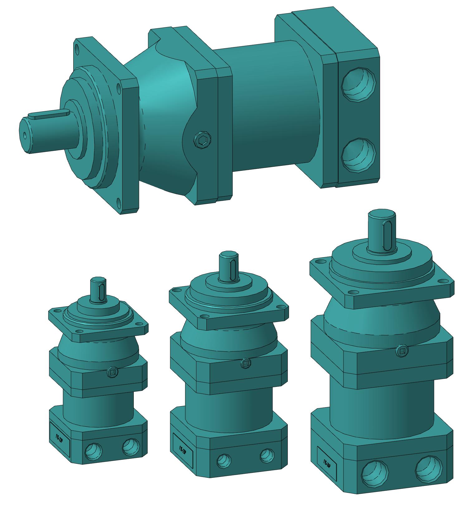 3D модель Гидромоторы серии Г12-2Р