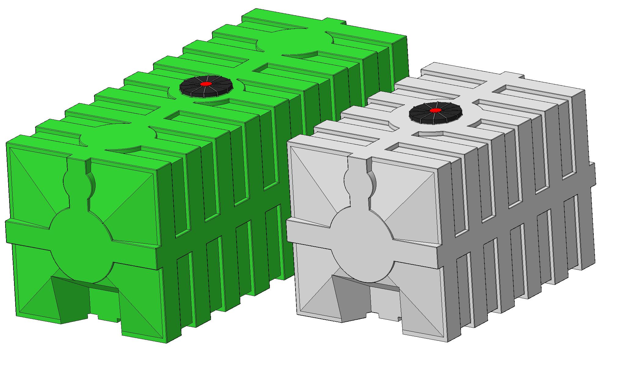 3D модель Кубические емкости для воды серии Quadro-L