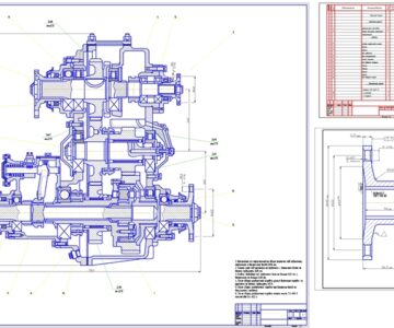 Чертеж Раздаточная коробка грузового автомобиля