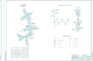 Чертеж Электроснабжение населённого пункта Рыково