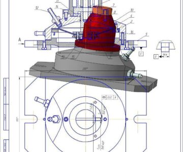 3D модель Фрезерное мембранное приспособление с пневмоприводом