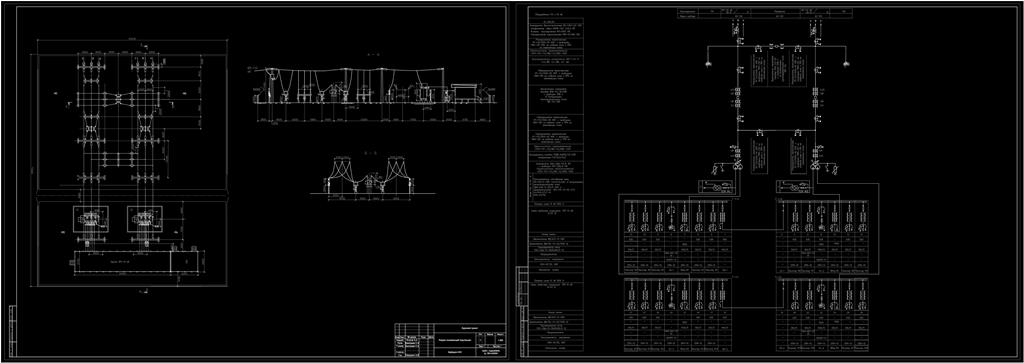Чертеж Проектирование понижающей подстанции