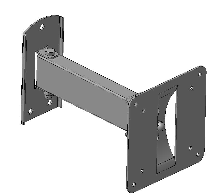 3D модель Настенное крепление для ТВ, монитора 100х100мм