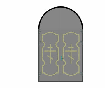 3D модель Двери в церковь
