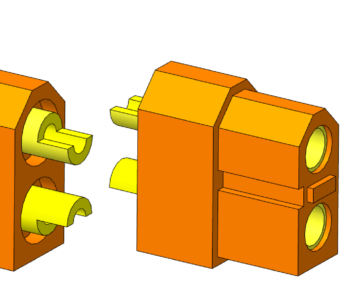 3D модель Разъем XT60 папа и мама
