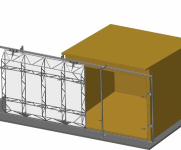 3D модель Сдвижные ворота для сушилки доски