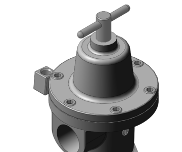 3D модель Регулятор давления (Задание №2 из альбома В.В. Рассохина)