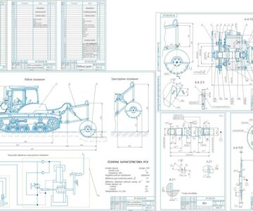Чертеж Рабочие процессы землеройной техники