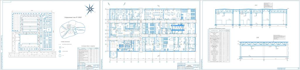 Чертеж Проектирование производственного корпуса с годовой производственной программой: КамАЗ-4310 (2500ед.), ЛиАЗ-6213 (3500ед.)
