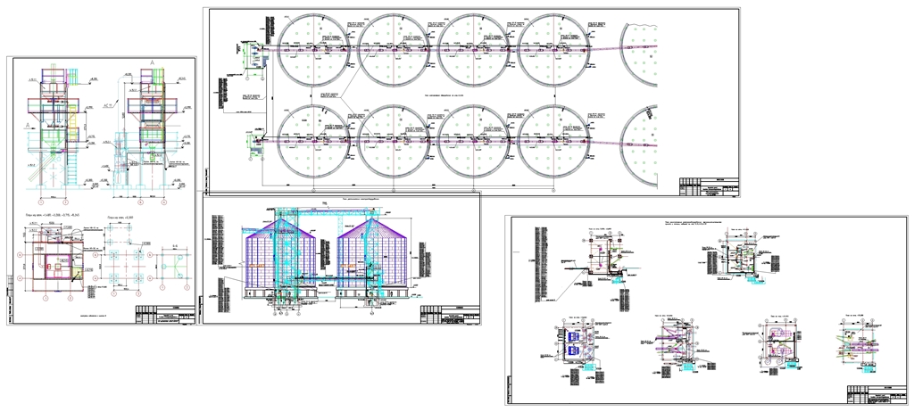 Чертеж Электрооборудование зернового склада ЭМ