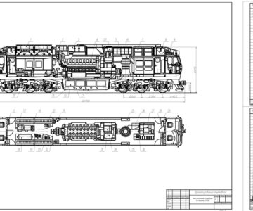 Чертеж Чертеж тепловоза ТЭП70БС