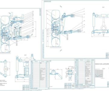 Чертеж Проектирование двухрычажной независимой подвески Tоyota Tundra