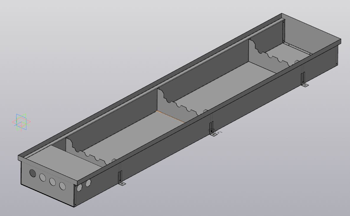 3D модель Короб конвектора 1500х300х120