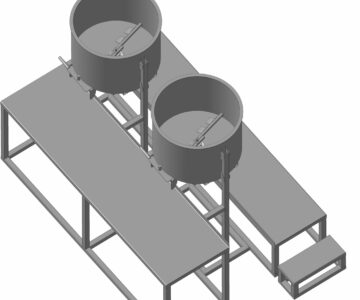 3D модель Смеситель для резиновой крошки стационарный