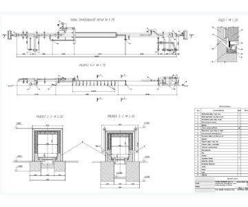 Чертеж Расчет туннельной печи по производству облицовочных керамических плиток