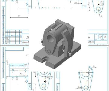 3D модель Приспособление для обработки паза на детали