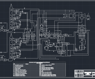 Чертеж Принципиальная тепловая схема северо-западной ТЭЦ