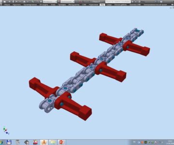 3D модель Модель скребковой цепи для проходческого комбайна КП21