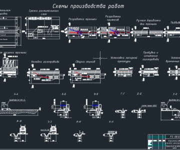 Чертеж Технологическая карта монтажных работ