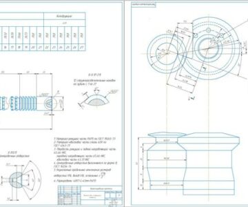 Чертеж Проектирование протяжки для цилиндрических отверстий и фасонного резца