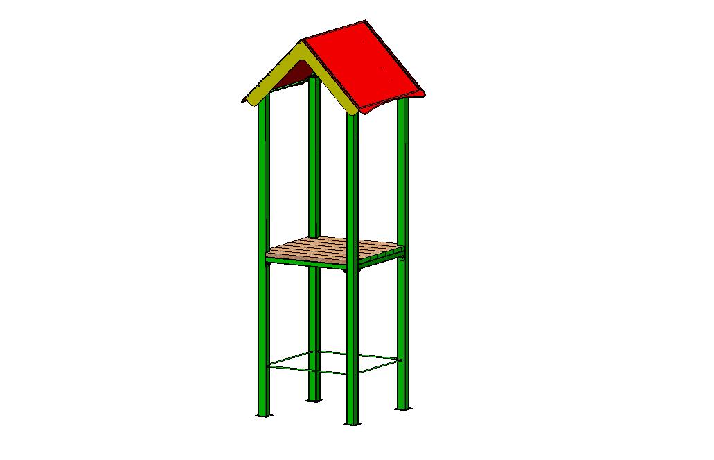 3D модель Домик для детской плошадки