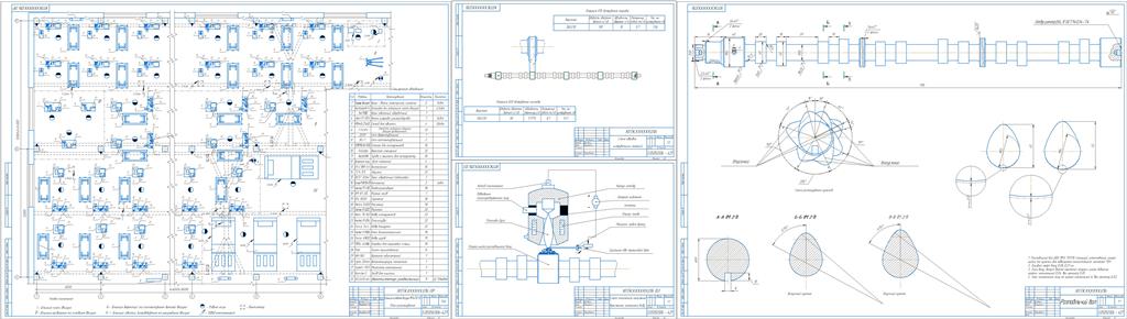 Чертеж Курсовая работа "Участок поточного ремонта, распределительного вала двигателя ЯМЗ - 7511.10"