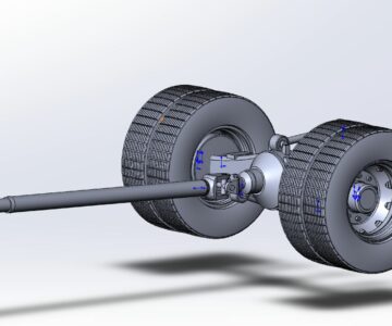 3D модель Задний мост автомобиля МАЗ 5432.